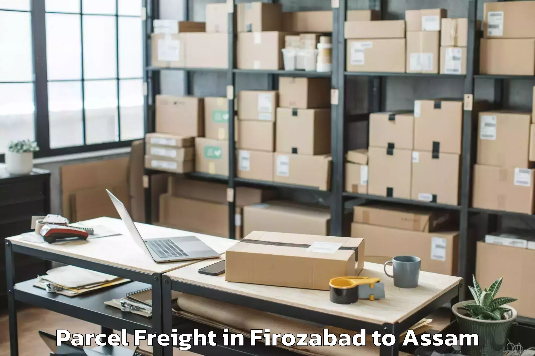 Top Firozabad to Bijni Parcel Freight Available